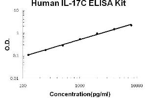 Human IL-17C PicoKine ELISA Kit standard curve