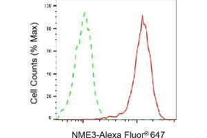 Flow cytometric analysis of NME3 expression in HepG2 cells using NME3 antibody (ABIN7799612), 1:2,000). (Rekombinanter NME3 Antikörper)