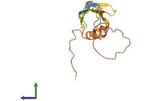 AlphaFold protein structure predicition of Human Recombinant GUSBP1 Protein, UniprotID Q15486