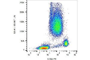 Surface staining of CD64 in human peripheral blood with anti-CD64 (10. (FCGR1A Antikörper  (PE))