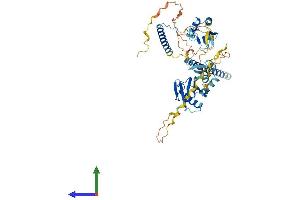 AlphaFold protein structure predicition of Human Recombinant UBXN11 Protein, UniprotID Q5T124