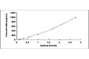 Typical standard curve (IL-18 ELISA Kit)