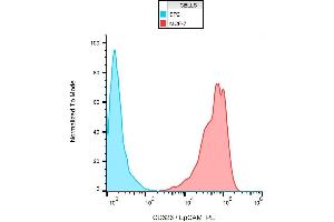 Surface staining of human MCF-7 cell line with anti-human CD326 / EpCAM (VU-1D9) APC. (EpCAM Antikörper  (APC))