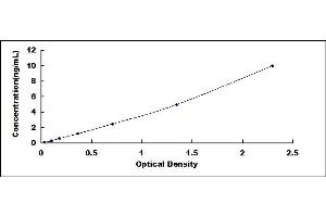 Typical standard curve (MMP 9 ELISA Kit)