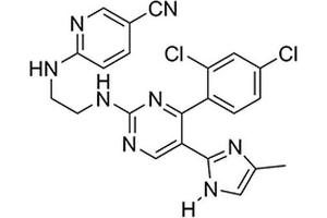 Chemical structure of CHIR99021 , a GSK3beta kinase inhibitor. (CHIR99021)