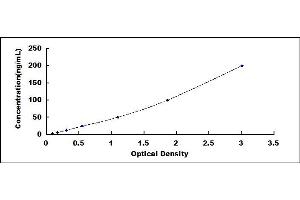 Typical standard curve (MMP 9 ELISA Kit)