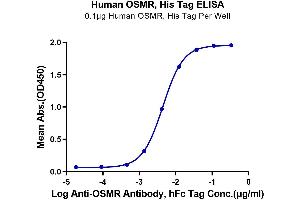 ELISA image for Oncostatin M Receptor (OSMR) (AA 28-740) protein (His tag) (ABIN7275384)