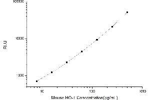 Typical standard curve (HMOX1 CLIA Kit)