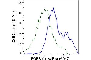 Validation of EGFR knockdown using flow cytometry.