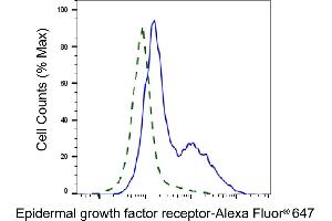 Validation of Epidermal growth factor receptor knockdown using flow cytometry.