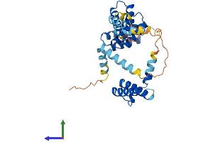 AlphaFold protein structure predicition of Mouse Recombinant Sgta Protein, UniprotID Q8BJU0