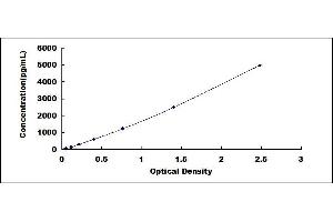 Typical standard curve (Laminin alpha 5 ELISA Kit)