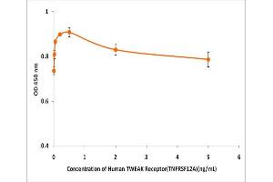 Activity Assay (AcA) image for Tumor Necrosis Factor Receptor Superfamily, Member 12A (TNFRSF12A) (Active) protein (ABIN5509797) (TNFRSF12A Protein)