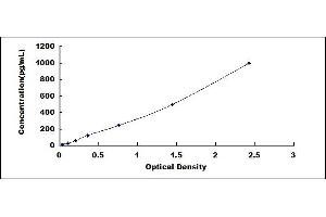 Typical standard curve (VEGFA ELISA Kit)