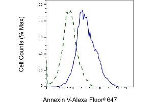 Validation of Annexin V knockdown using flow cytometry. (Rekombinanter Annexin V Antikörper)