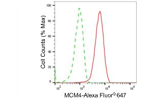 Flow cytometric analysis of MCM4 expression in HepG2 cells using MCM4 antibody (ABIN7799426), 1:2,000). (Rekombinanter MCM4 Antikörper)
