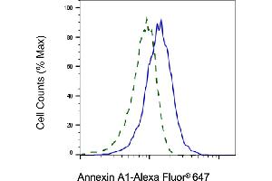 Validation of Annexin A1 knockdown using flow cytometry. (Annexin a1 Antikörper)