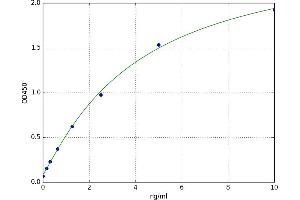 A typical standard curve (AGGF1 ELISA Kit)