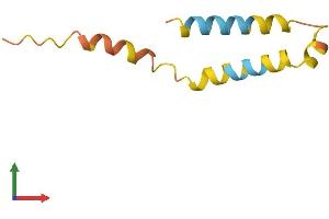 AlphaFold protein structure predicition of Human Recombinant ST20 Protein, UniprotID Q9HBF5