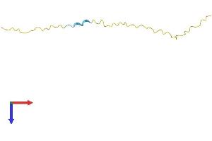 AlphaFold protein structure predicition of Mouse Recombinant Sprr4 Protein, UniprotID Q8CGN8 (SPRR4 Protein (AA 1-76) (Fc Tag))