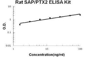 Rat SAP/PTX2 PicoKine ELISA Kit standard curve (APCS ELISA Kit)
