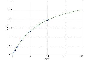 A typical standard curve (MMP2 ELISA Kit)
