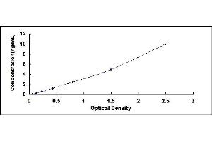 Typical standard curve (MFN1 ELISA Kit)