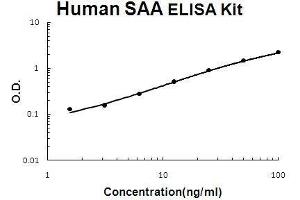 Human SAA/SAA1 PicoKine ELISA Kit standard curve