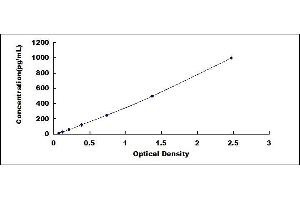 Typical standard curve (Nerve Growth Factor ELISA Kit)