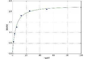 A typical standard curve (DEFA5 ELISA Kit)