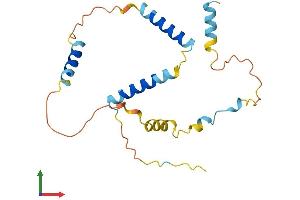 AlphaFold protein structure predicition of Human Recombinant SERTAD3 Protein, UniprotID Q9UJW9