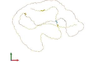 AlphaFold protein structure predicition of Human Recombinant ERICH5 Protein, UniprotID Q6P6B1