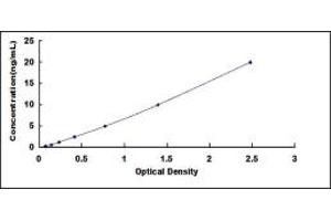 Typical standard curve (TGFBR1 ELISA Kit)