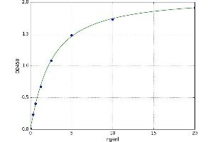 A typical standard curve (ACA-IgA ELISA Kit)