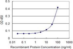 Detection limit for recombinant GST tagged PIM1 is 3 ng/ml as a capture antibody. (PIM1 Antikörper  (AA 1-313))