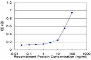 Detection limit for recombinant GST tagged SH3GL2 is approximately 3ng/ml as a capture antibody. (SH3G2 Antikörper  (AA 64-124))