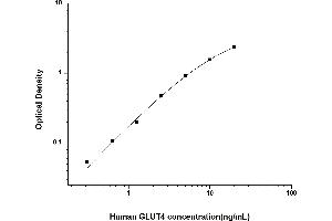Typical standard curve (GLUT4 ELISA Kit)