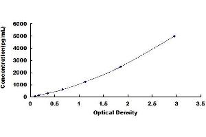 Typical standard curve (LECT2 ELISA Kit)