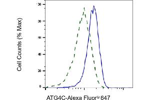 Validation of ATG4C knockdown using flow cytometry. (Rekombinanter ATG4C Antikörper)