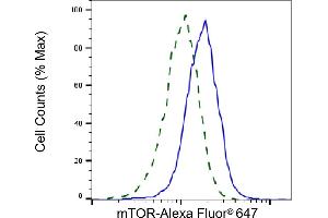 Validation of mTOR knockdown using flow cytometry. (Rekombinanter MTOR Antikörper)