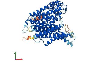 AlphaFold protein structure predicition of Human Recombinant ALG8 Protein, UniprotID Q9BVK2