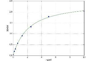 A typical standard curve (Fatty Acid Synthase ELISA Kit)