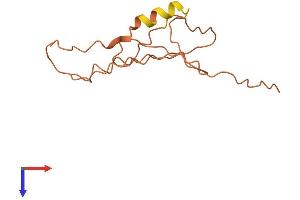 AlphaFold protein structure predicition of Human Recombinant COLCA1 Protein, UniprotID Q6ZS62