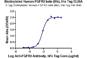 Immobilized Biotinylated Human FGFR3 beta (lllb) at 1 μg/mL (100 μL/Well) on the plate.