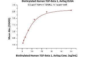 ELISA image for Transforming Growth Factor, beta 1 (TGFB1) (AA 279-390) (Active) protein (AVI tag,Biotin) (ABIN6973277)