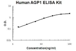 Human AGP1/alpha 1 acid glycoprotein PicoKine ELISA Kit standard curve (ORM1 ELISA Kit)