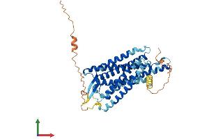 AlphaFold protein structure predicition of Mouse Recombinant Prokr1 Protein, UniprotID Q9JKL1