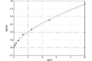 A typical standard curve (alpha 1 Adrenergic Receptor ELISA Kit)