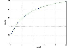 A typical standard curve (DPP3 ELISA Kit)