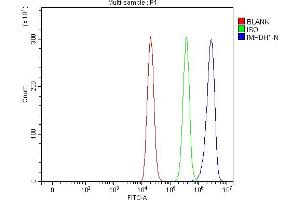 Flow Cytometry analysis of THP-1 cells using anti-IMPDH1 antibody (ABIN7599864). (IMPDH1 Antikörper  (AA 123-500))